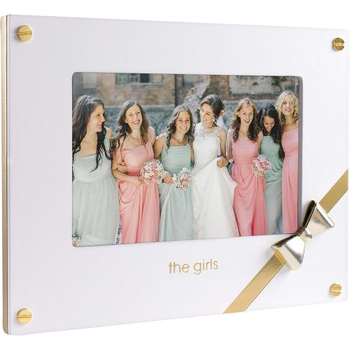  Pearhead Sentimental The Girls 4x6 Wedding Keepsake Picture Frame, White