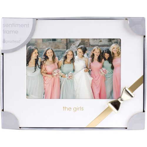  Pearhead Sentimental The Girls 4x6 Wedding Keepsake Picture Frame, White