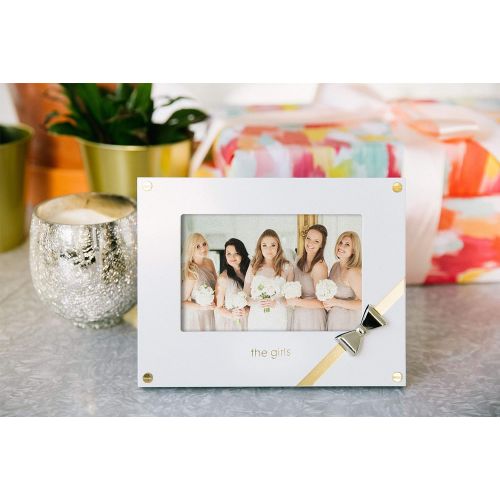  Pearhead Sentimental The Girls 4x6 Wedding Keepsake Picture Frame, White