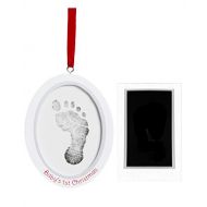 Pearhead Babyprints Newborn Baby Handprint or Footprint Double-Sided Photo Ornament with Clean Touch Ink Pad - Makes A Perfect Holiday Gift for Babys First Christmas