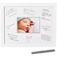 Pearhead Signature Frame Guest Book  Perfect for Any Baby Registry, Includes Mat for Guests to Leave Well-Wishes Great for Celebrating Baby Showers, Birthdays or Any Special Even