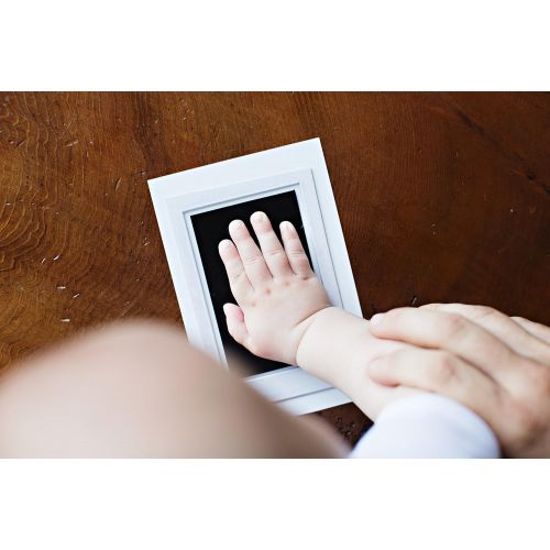  Pearhead First 5 Years Baby Memory Book with Clean-Touch Baby Safe Ink Pad to Make Baby’s Hand or Footprint Included, Ivory Classic