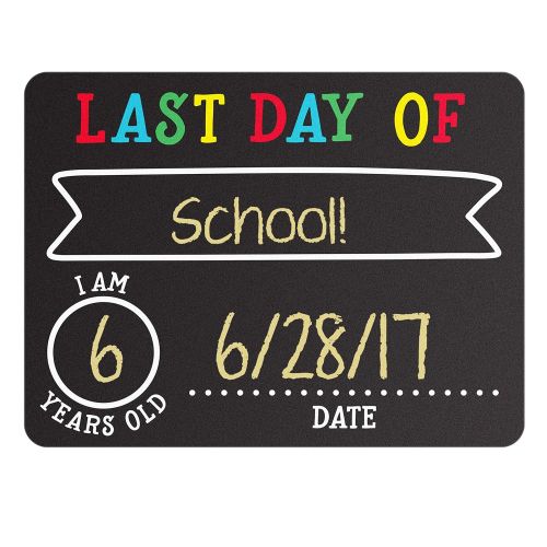  Pearhead First and Last Day of School Photo Sharing Chalkboard Signs; The Perfect Back to School Chalkboard Sign to Commemorate The First Day of School