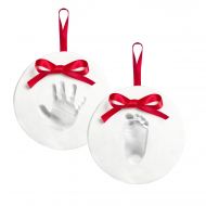 Pearhead Babyprints 2-Pack No-Bake Baby Hand and Footprint Ornament Kit, DIY Christmas Holiday Keepsake Gift Perfect for New Parents