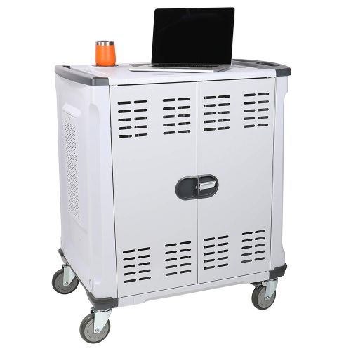  [아마존 핫딜]  [아마존핫딜]Pearington 42 Device Smart Charging Cart - Ships Fully Assembled - Store Up to 15.6 inch Screen Size - Compatible with Chromebook, iPad & Laptop Computers- Secure Locking Storage