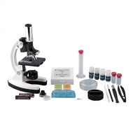 [아마존베스트]Pearington Kids Beginner Metal Microscope Set- Kid’s Stem Toys, Educational Gifts, Science Kits- 58 Piece Accessory Kit and Case- with LED Light; 120X, 240X, 300X, 480X, 600X, and