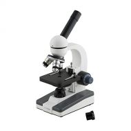 Pearington Kids Beginner Metal Compound Monocular Optical Glass Microscope; Science STEM Student Classroom Supplies; LED Light, 40X - 1000X Magnification