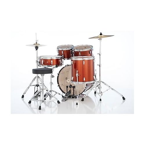  Pearl Roadshow Drum Set 5-Piece Complete Kit with Cymbals and Stands (RS505C/C749)