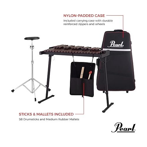  Pearl Xylophone Student Ed Kit 2.5 Octave with Rolling Cart (PX905C)