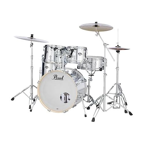  Pearl Export 5-pc. Drum Set w/830-Series Hardware Pack (Cymbals not Included), Mirror Chrome (EXX705N/C49)