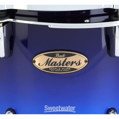  Pearl Masters Maple Pure Tom with GyroLock Mount - 10 x 14 inch - Kobalt Blue Fade Metallic