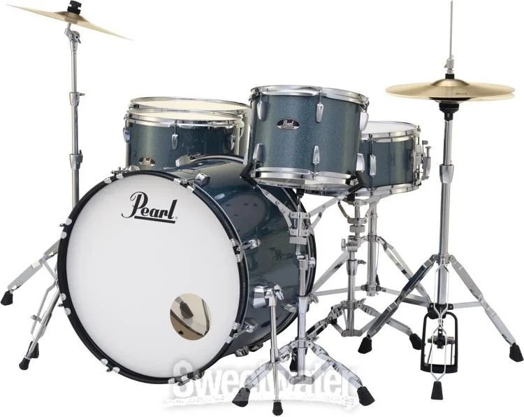  Pearl Roadshow RS525WFC/C 5-piece Complete Drum Set with Cymbals - Aqua Blue Glitter