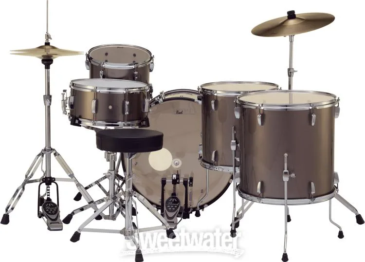  Pearl Roadshow RS525WFC/C 5-piece Complete Drum Set with Cymbals - Bronze Metallic