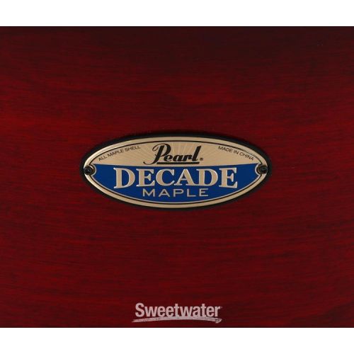  Pearl Decade Maple Floor Tom - 16 x 18 inch - Gloss Deep Red Burst