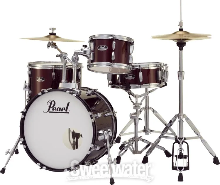  Pearl Roadshow RS584C/C 4-piece Complete Drum Set with Cymbals - Wine Red