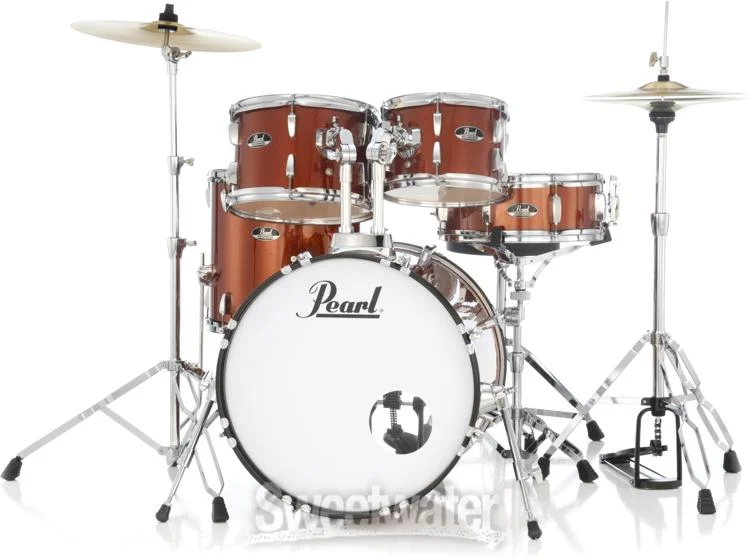  Pearl Roadshow RS505C/C 5-Piece Complete Drum Set with Cymbals - Burnt Orange