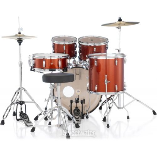  Pearl Roadshow RS505C/C 5-Piece Complete Drum Set with Cymbals - Burnt Orange