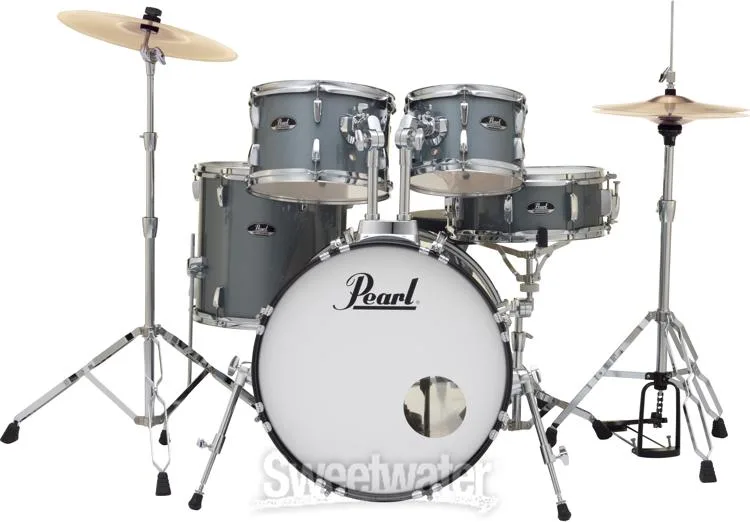  Pearl Roadshow RS505C/C 5-Piece Complete Drum Set with Cymbals - Charcoal Metallic