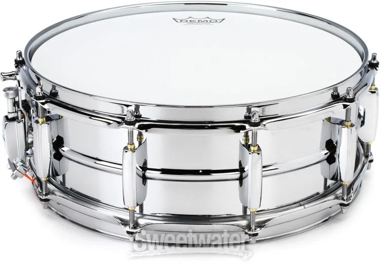  Pearl Sensitone Heritage Steel Alloy Snare Drum - 5 x 14-inch - Polished