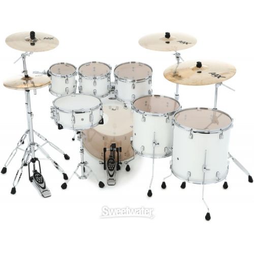  Pearl Decade Maple DMP927SP/C 7-piece Shell Pack with Snare Drum - White Satin Pearl