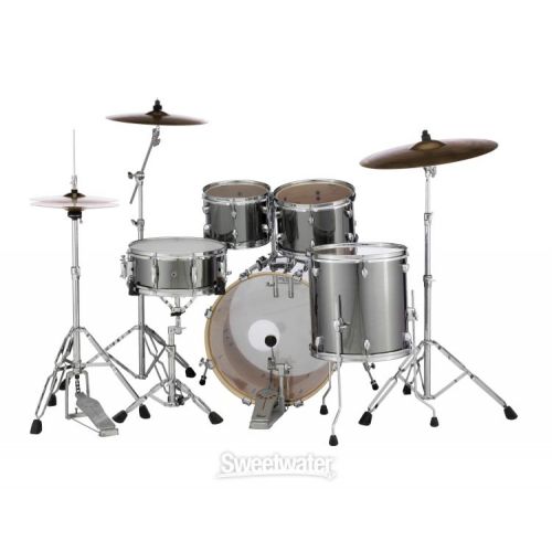  Pearl Export EXX725S/C 5-piece Drum Set with Snare Drum - Smokey Chrome