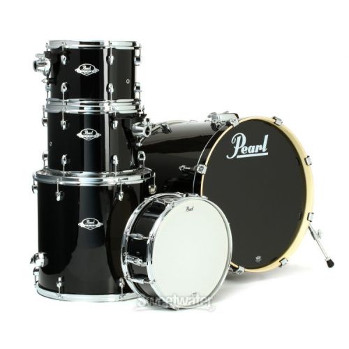  Pearl Export EXX725/C 5-piece Drum Set with Snare Drum - Jet Black