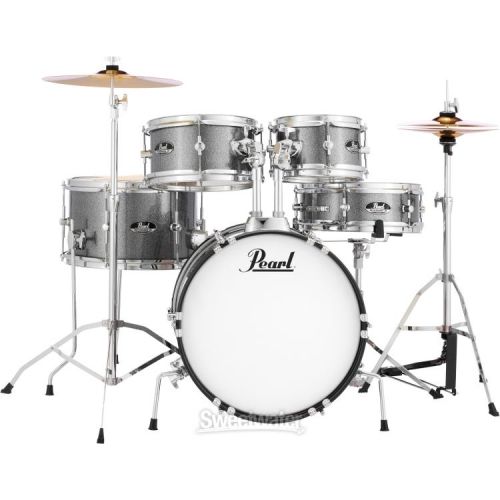  Pearl Roadshow Jr. 5-piece Complete Drum Set with Cymbals - Grindstone Sparkle