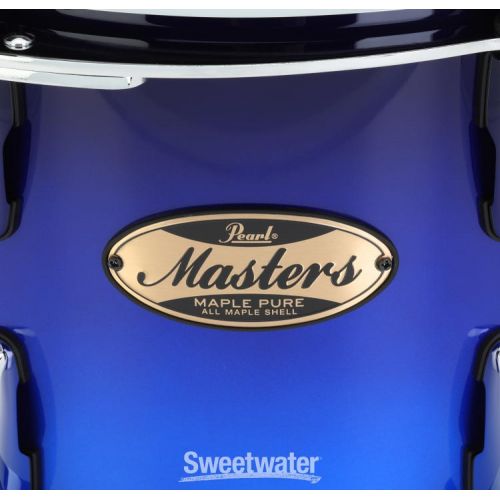  Pearl Masters Maple Pure Tom with Standard Mount - 10 x 8 inch - Kobalt Blue Fade Metallic