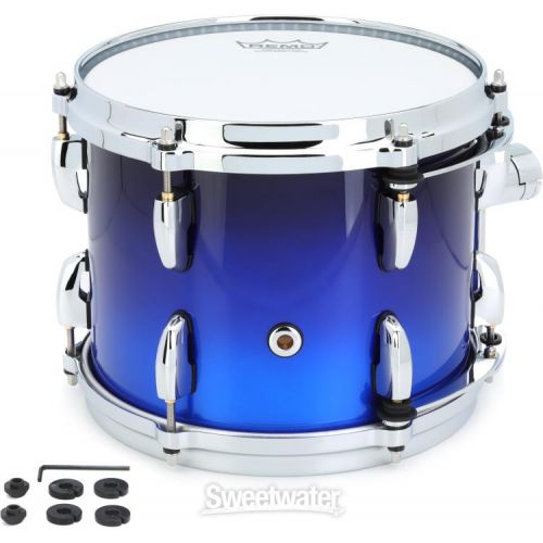  Pearl Masters Maple Pure Tom with Standard Mount - 10 x 8 inch - Kobalt Blue Fade Metallic