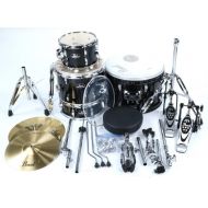 Pearl Roadshow RS584C/C 4-piece Complete Drum Set with Cymbals - Jet Black Used