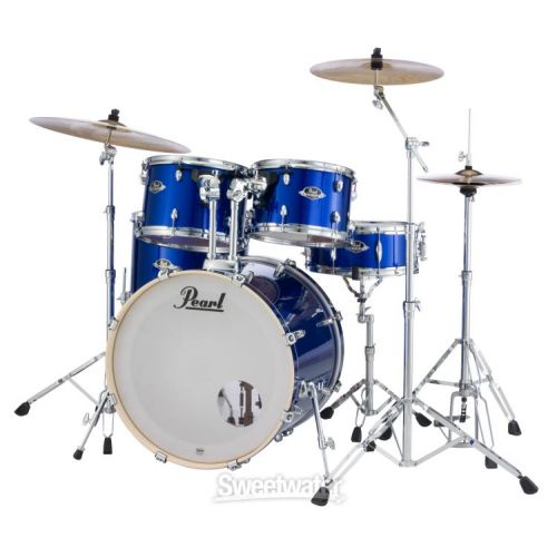  Pearl Export EXX725/C 5-Piece Drum Set with Snare Drum - High Voltage Blue