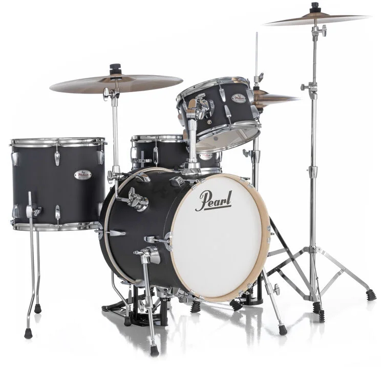  Pearl Midtown Series MT564C752 4-piece Drum Set with Hardware - Matte Asphalt Black