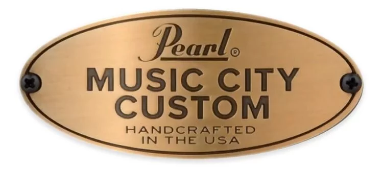  Pearl Music City Custom Solid Walnut Snare Drum - 6.5 x 14-inch - Natural with Kingwood Royal Inlay