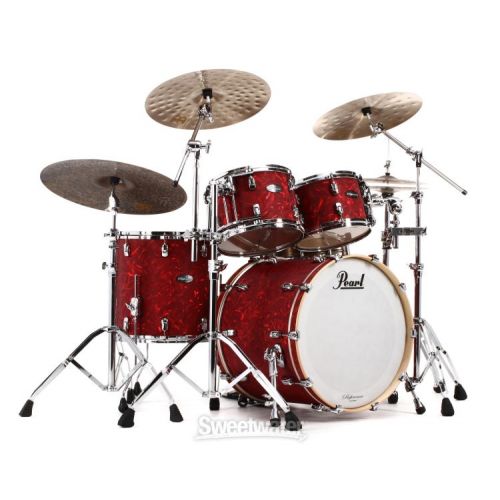  Pearl Music City Custom Reference RF422/C 4-piece Shell Pack - Cranberry Satin Swirl