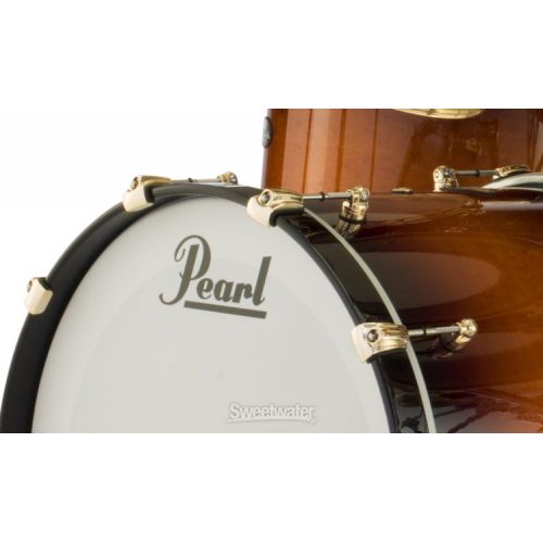  Pearl Masterworks Heritage 8-piece Shell Pack with Snare Drum - Walnut Sunburst
