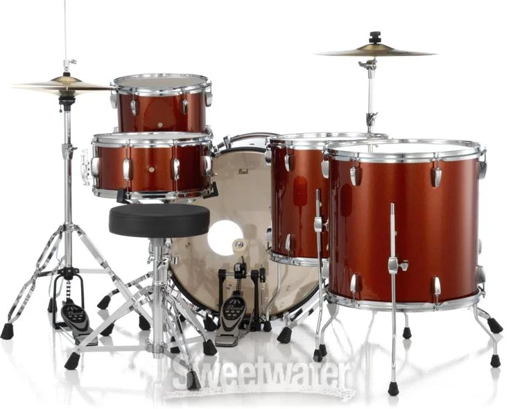  Pearl Roadshow RS525WFC/C 5-piece Complete Drum Set with Cymbals - Burnt Orange