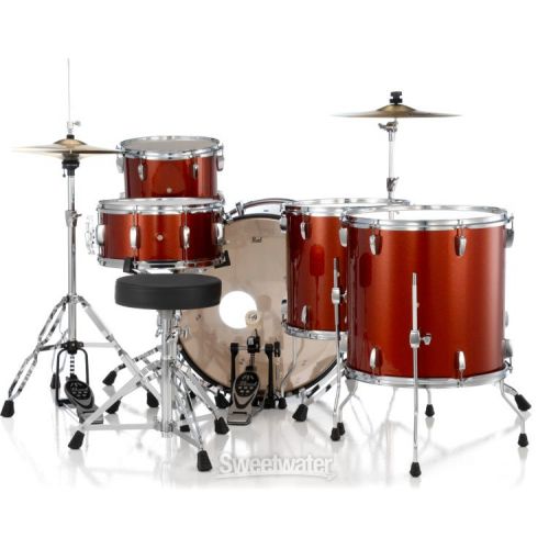  Pearl Roadshow RS525WFC/C 5-piece Complete Drum Set with Cymbals - Burnt Orange