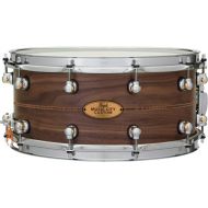Pearl Music City Custom Solid Walnut Snare Drum - 6.5 x 14-inch - Kingwood Center Inlay