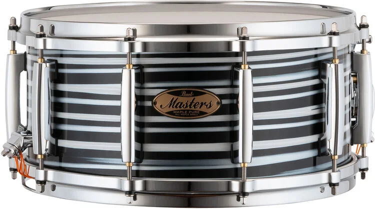  Pearl Masters Maple Pure Snare Drum - 6.5 x 14-inch - Black Oyster Swirl