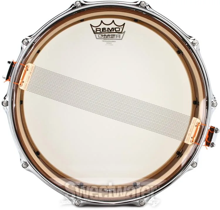  Pearl Music City Custom Solid Walnut Snare Drum - 5 x 14-inch - Ebony Inlay