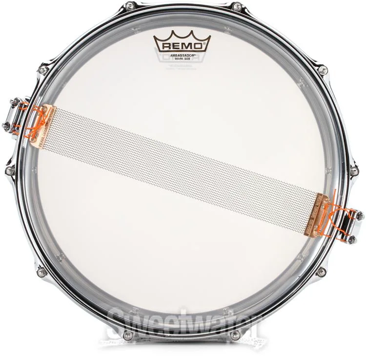  Pearl DuoLuxe Chrome over Brass Snare Drum - 5 x 14-inch - Nicotine White Marine Pearl Inlay