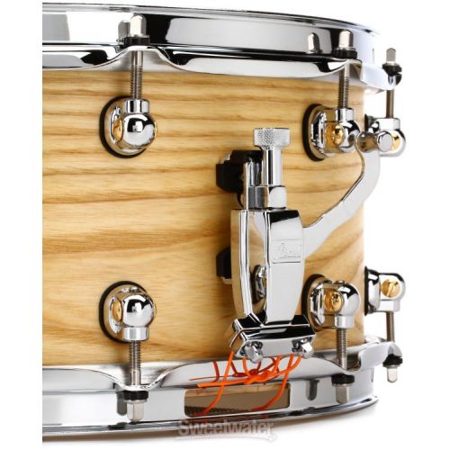  Pearl Music City Custom Solid Ash Snare Drum - 6.5 x 14-inch - Natural Hand-Rubbed Finish