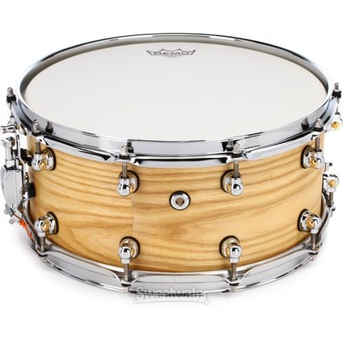  Pearl Music City Custom Solid Ash Snare Drum - 6.5 x 14-inch - Natural Hand-Rubbed Finish