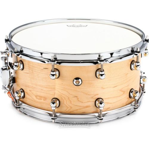 Pearl Music City Custom Solid Maple Snare Drum - 6.5 x 14-inch - Natural Hand-Rubbed Finish