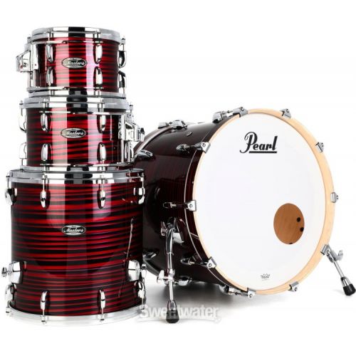  Pearl Masters Maple 4-piece Shell Pack - Red Oyster Swirl