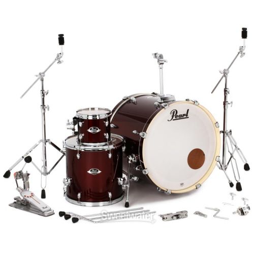  Pearl Export EXX22/C 3-piece Add-on Pack with Hardware - Burgundy Demo