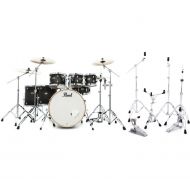 Pearl Decade Maple DMP927SP/C 7-piece Shell Pack with Snare Drum and 5-piece 930 Series Hardware Pack - Satin Black Burst