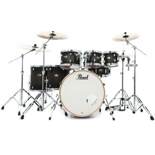  Pearl Decade Maple DMP927SP/C 7-piece Shell Pack with Snare Drum and 5-piece 930 Series Hardware Pack - Satin Black Burst