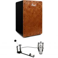 Pearl Primero Cajon with Pedal - Figured Cherry