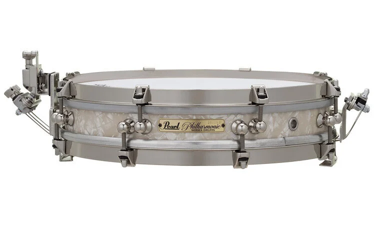  Pearl Philharmonic Pancake Snare Drum - 2.5-inch x 13-inch - Nicotine White Marine Pearl
